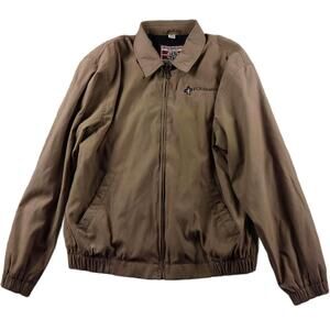 Vintage 90s Microsuede Men's Medium Brown Bomber Jacket